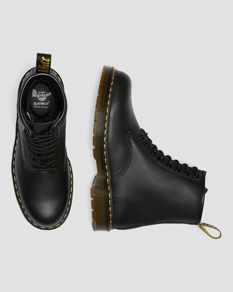 Black Men's Dr Martens 1460 Slip Resistant Leather Work Boots | CA 647HAP